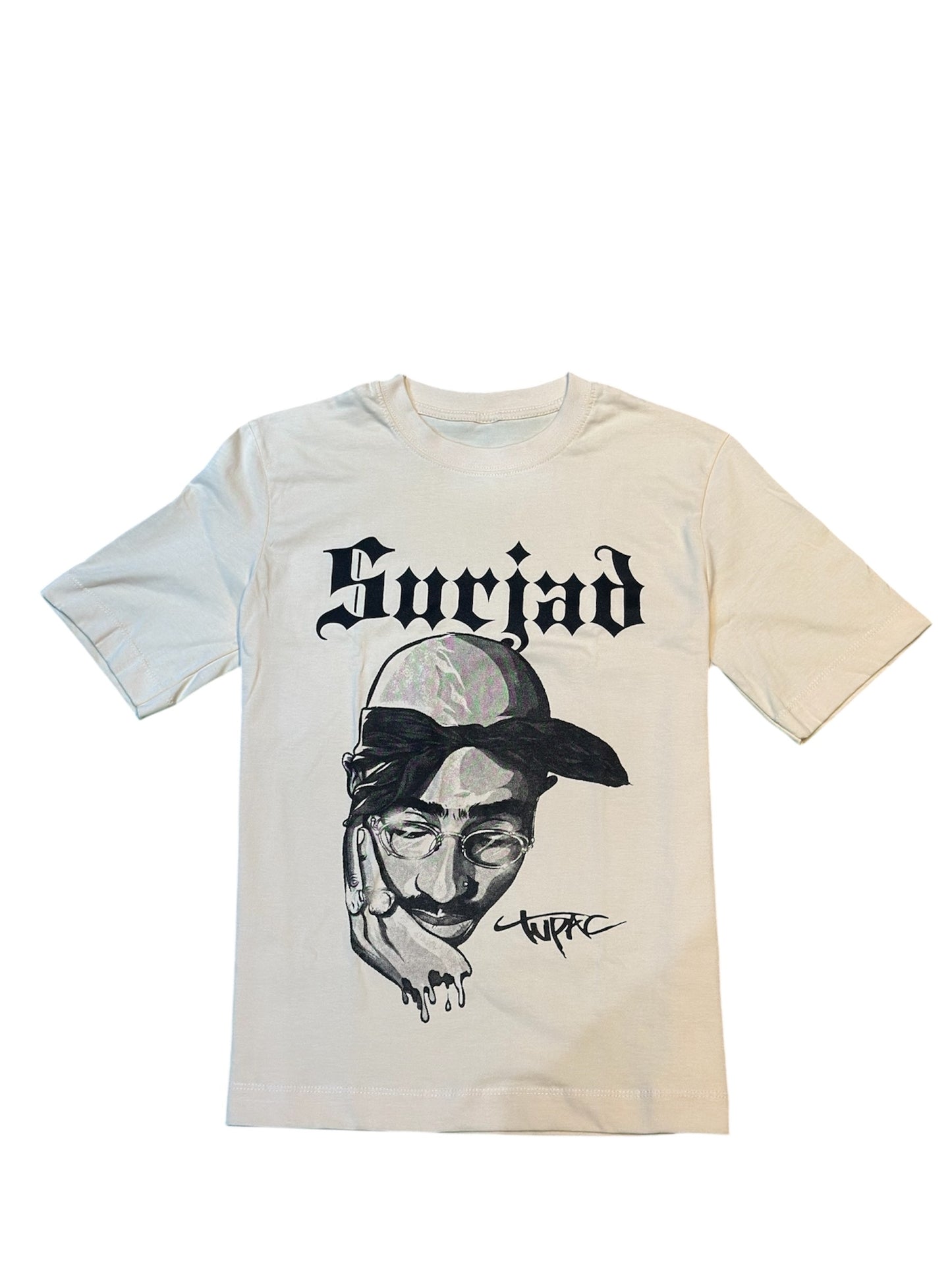 CAMISETA TUPAC, CREMA